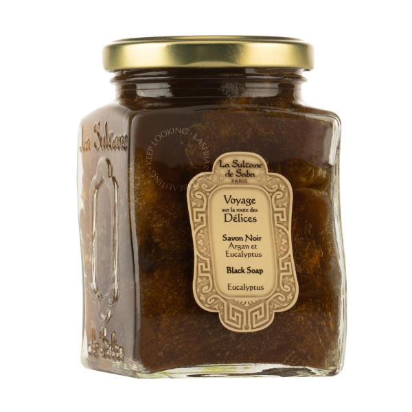 La Sultanе De Saba Authentic Black Soap Eucalyptus + Kessa Glove